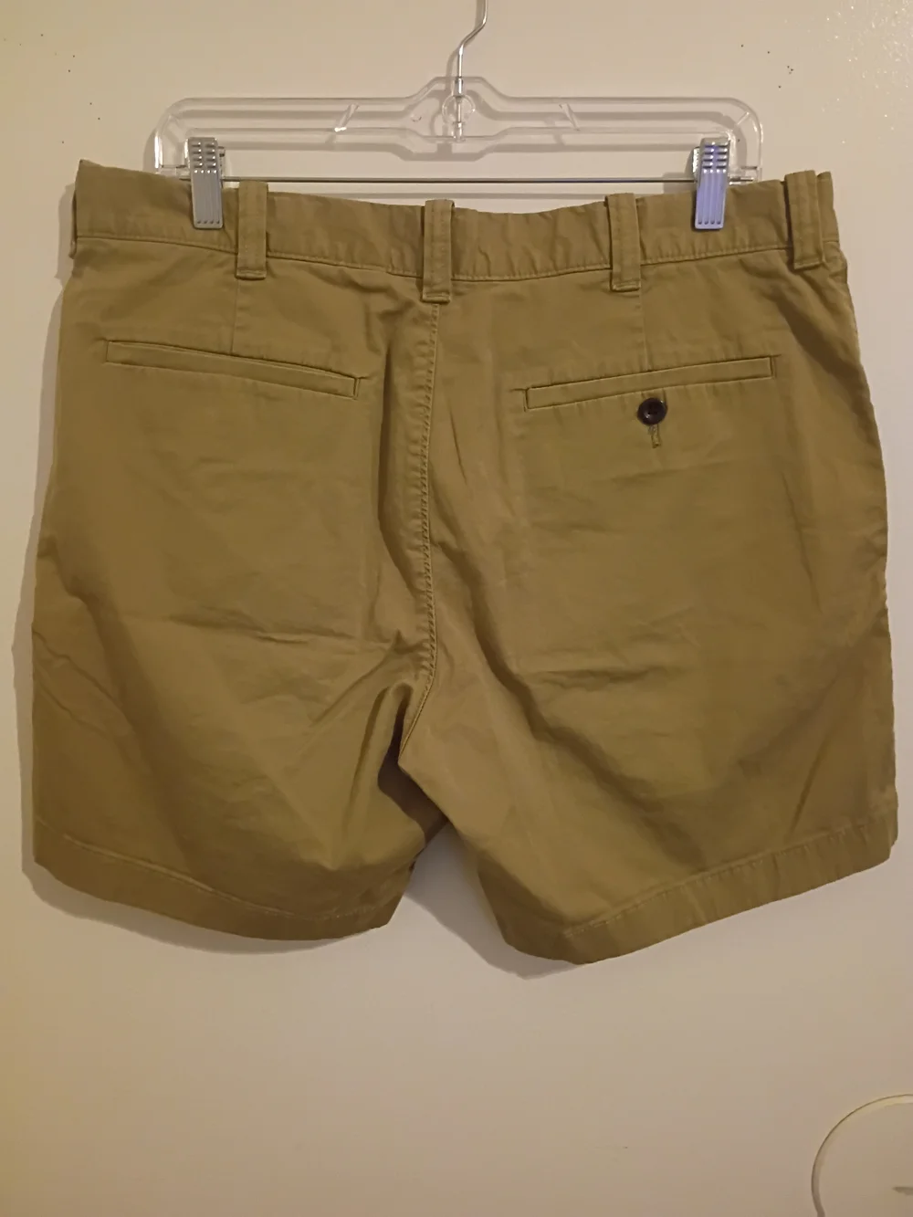 J. Crew Men's Tan Flat‎ Front Chino Shorts Sz 35